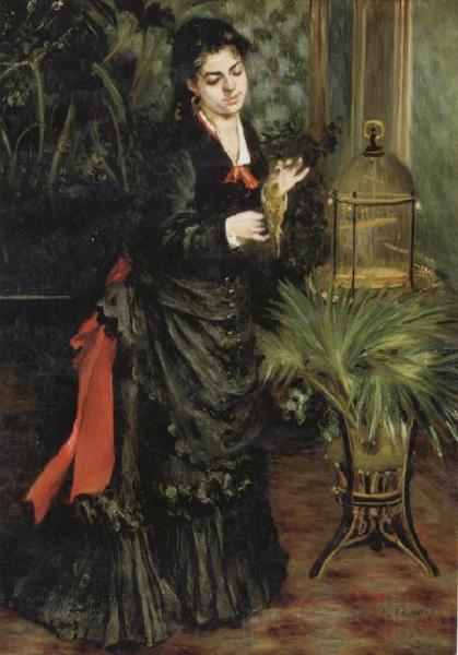 Pierre Renoir Woman with a Parrot(Henriette Darras) Norge oil painting art